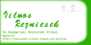 vilmos reznicsek business card